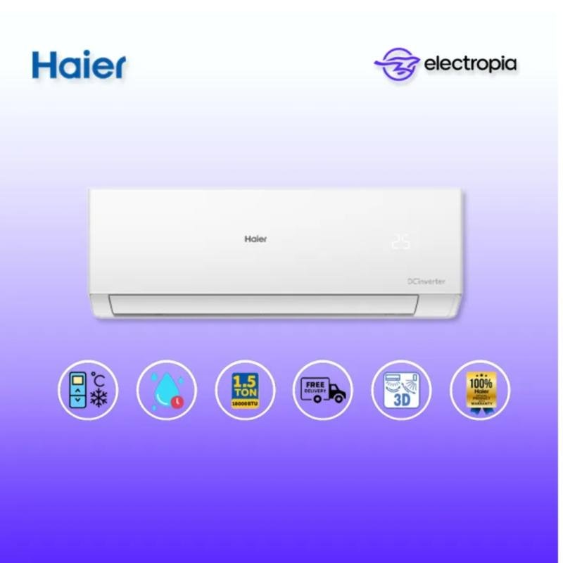 Haier CleanCool 1.5ton Inverter HSU-18CleanCool:(INV)(3DF)(QA) with Official Warrenty