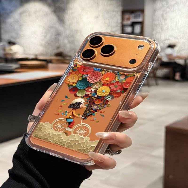 Suitable for Apple 17 Pro New Model iPhone 17 Pro Max Cloud Girl Transparent Protective Case 16 European and American Cartoon