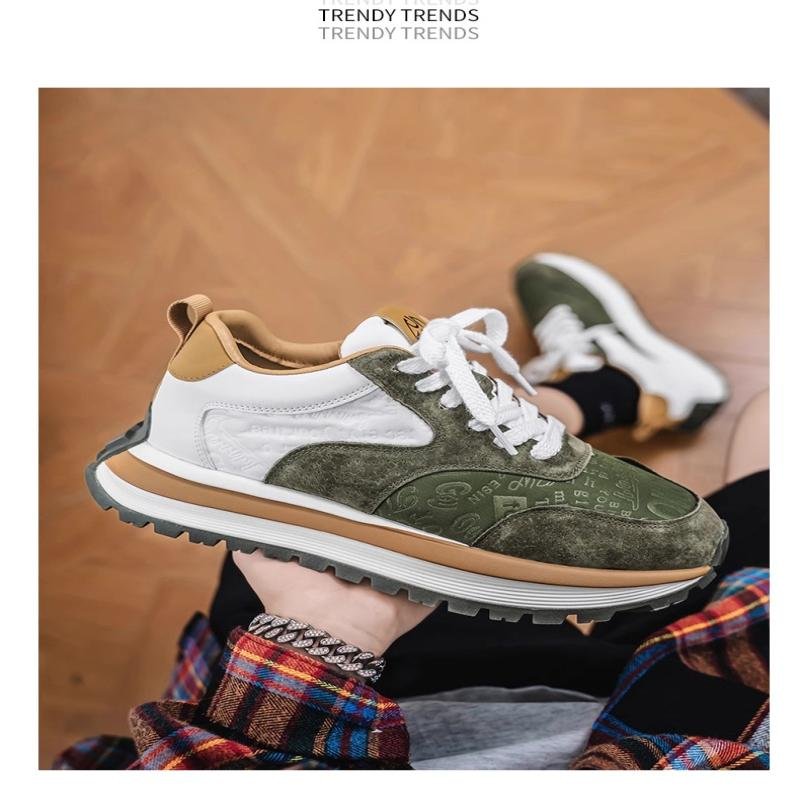 Men's Shoes, Autumn Trendy Versatile Men's Casual Sports Shoes, Youth Running Height-Increasing Thick-Soled Forrest Gump Dad Shoes
