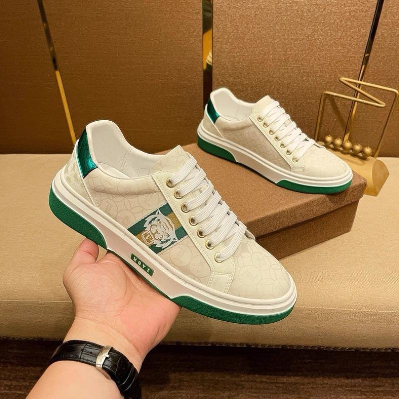 Luxury Trendy Men's Shoes, New Spring and Autumn Tiger Head Casual Shoes, Trendy Men's Luxury Sneakers