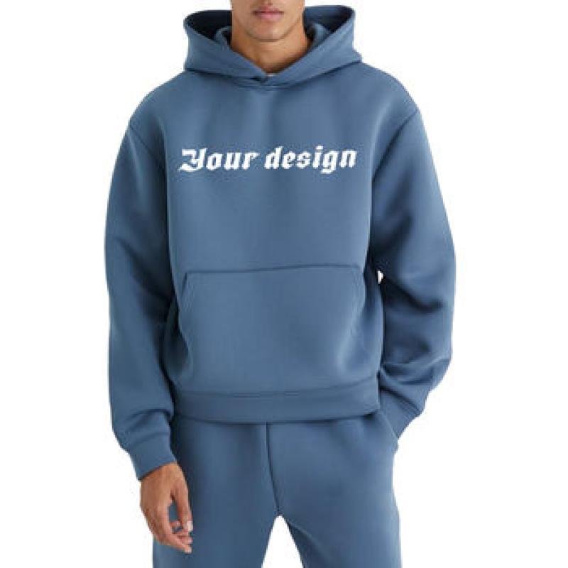 Custom Design Hoodies Patch Embroidery Custom Logo Heavy Weight Cotton Loose Hem Hoodies Cotton Unisex Sweatshirts Custom