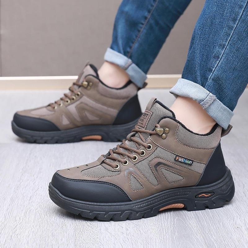 2026 Winter New Men's Shoes Fashion Versatile Slip-On Waterproof Non-Slip Warm Dad Shoes