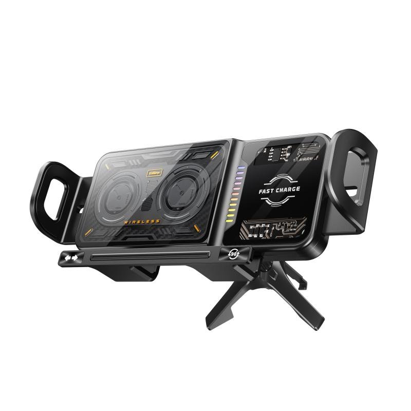 Multifunctional Tablet Holder Car Mount Cell Phone Wireless Car Wireless Charger for iPad Pro Air Phone