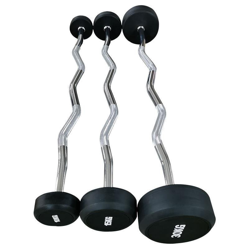Factory Ecstatic bar Weight Urethane Fixed Bar Straight Rubber Ez Curl Fix TPU Barbell Set Fixed bar