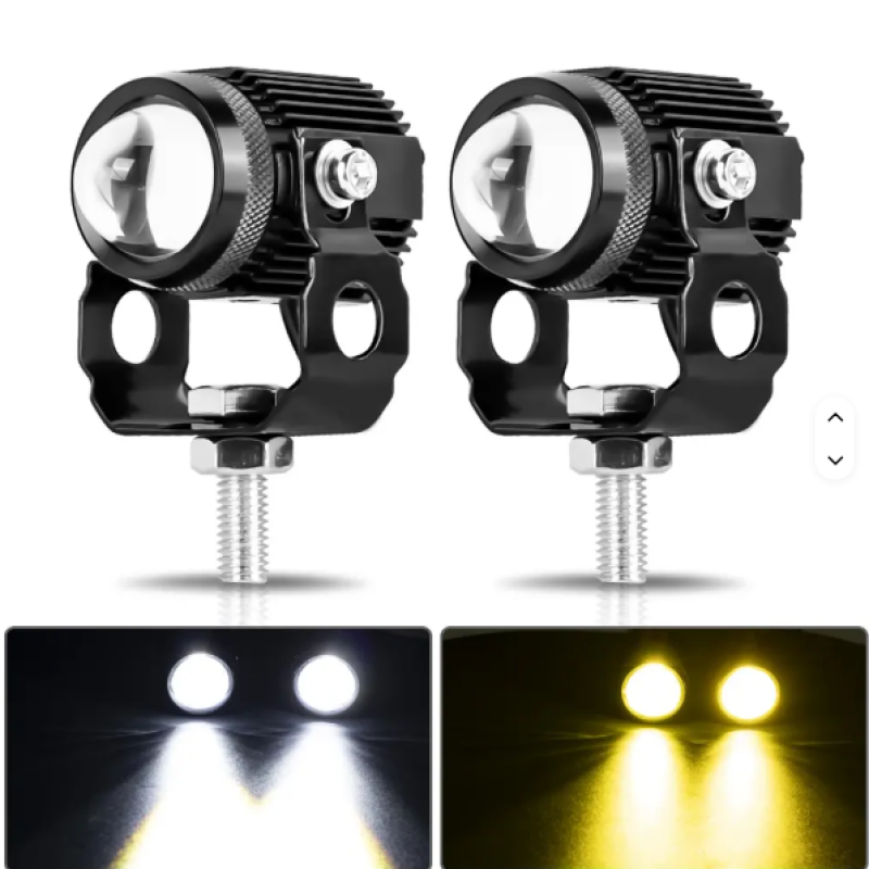2PCS Motorcycle 10000LM Lights High Low Beam Spotlights Fog Lamp 12V-85V White Amber Led Headlights Motorcycle