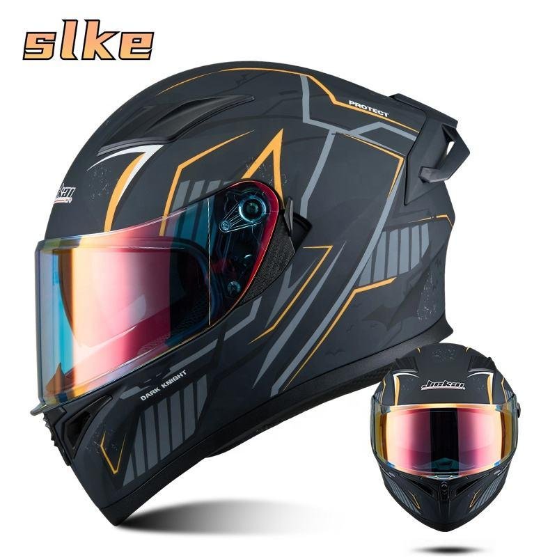 SLKE New Style High Quality ABS Dual Visor Full Face Helmet for Motorcycle
