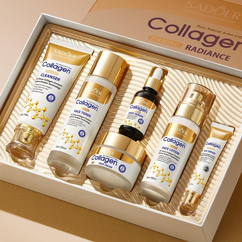 6 in 1 Kit SADOER Wholesale Korean Skin Care Products Cosmetics Moisturizing Collagen Face Care Skin Care Set