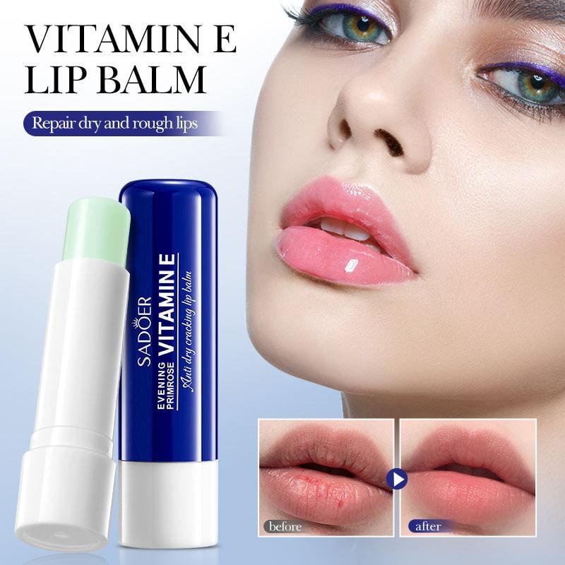 SADOER Evening Primrose Vitamin E Anti-Chapped Lip Balm in Autumn Winter Natural Antioxidant Brightening Lip Skin Care Products