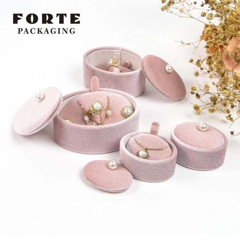 FORTE Handmade Velvet Jewellery Earrings Ring Necklace Box Fanxi Luxury Wholesale Personalized Custom Jewelry Packaging Box