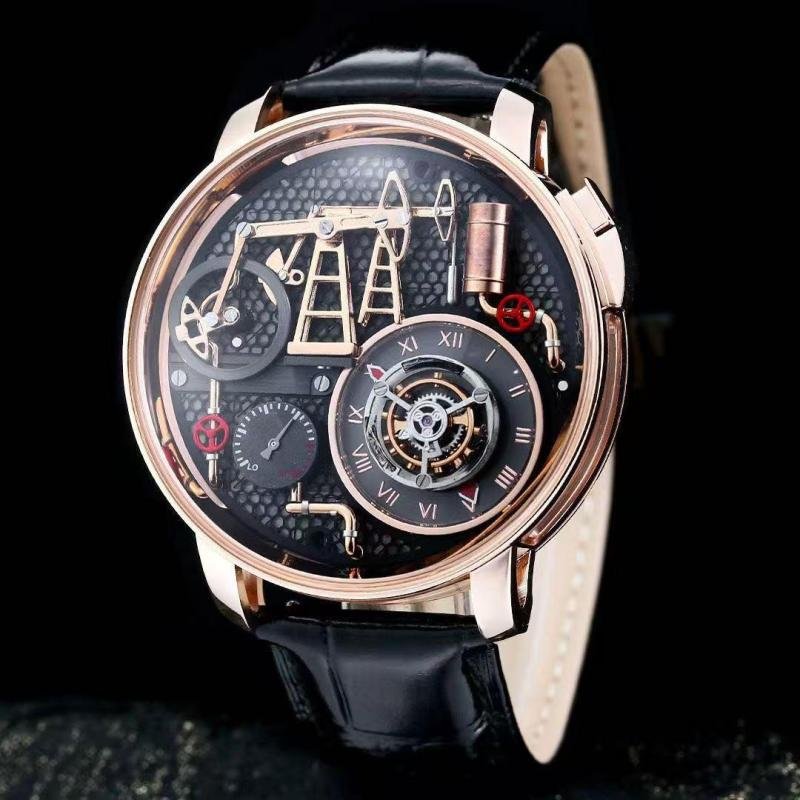 Advanced Manufacturing Process Modern Design Concept Complex Automatic Mechanical Watch Hollow High Quality Luminous Luxury