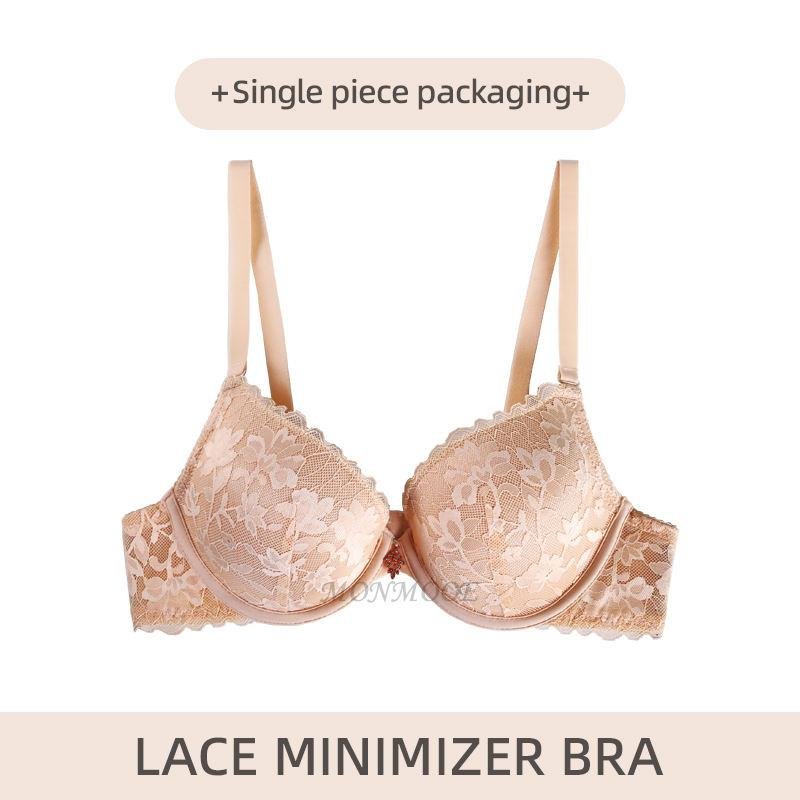 Women's Sexy Lace Push Underwire Plus Size Seamless Bra Summer One-Piece Padded Cup Spandex/Nylon Floral Rhinestone