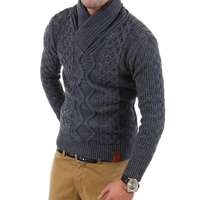 Fashion Winter New Fashion Pullover Men's Leisure Warm Pattern Men's Knitting Sweater