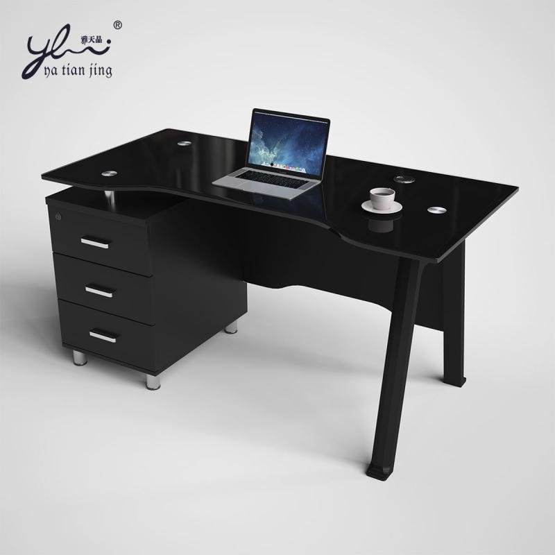 Office Work Station Study Desk for Students Secretary Office Table Modern Desk for Room Glass Office Table